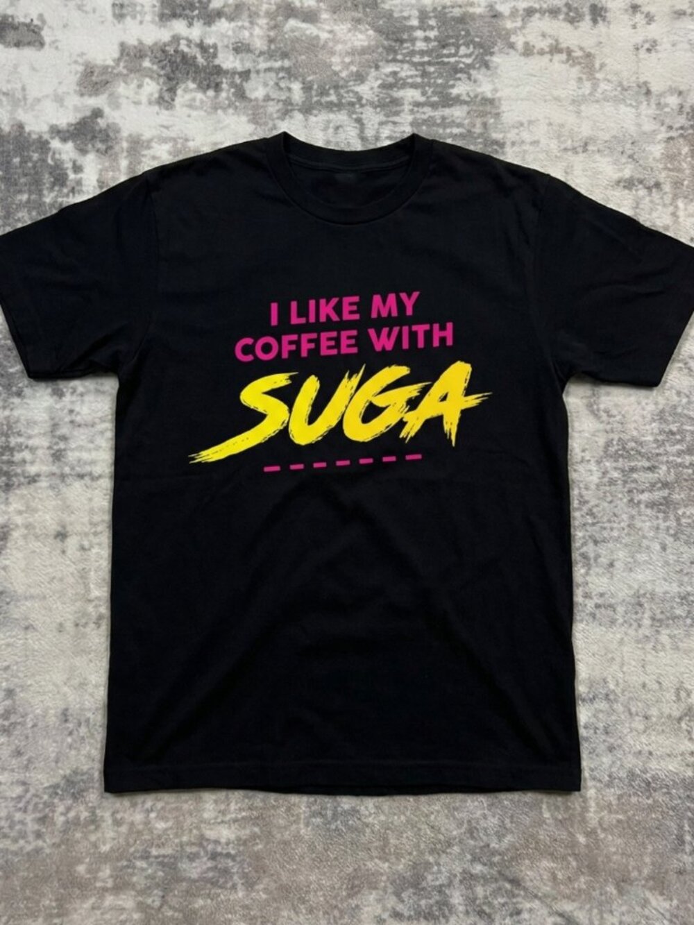 I Like My Coffee with Suga Graphic T-Shirt Small